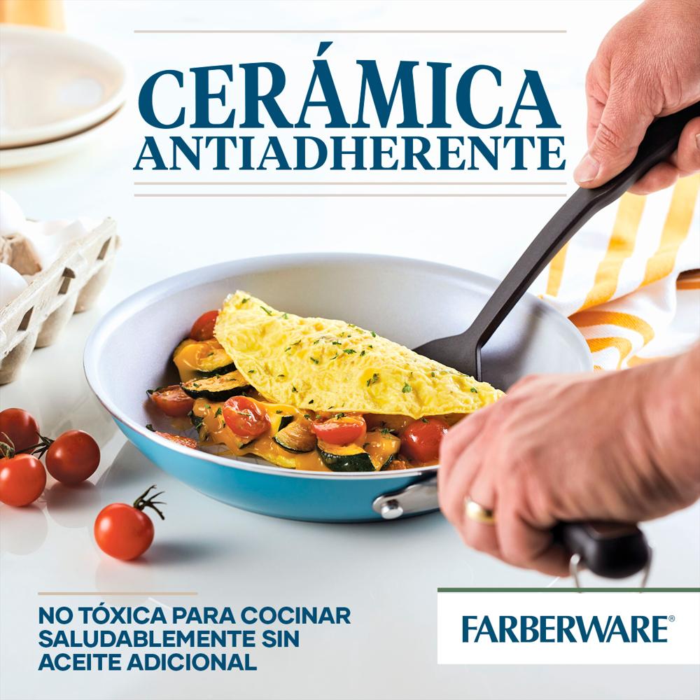 Farberware Ecoadvantage Sartén, Antiadherente Ceramico, Aluminio 25 Cm, Azul Aqua 13458 img #4