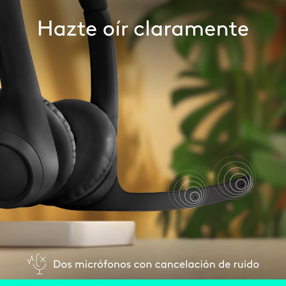 Diadema Bt Inalámbrica, Logitech Zone 300 2 Micrófonos, Negro img #2