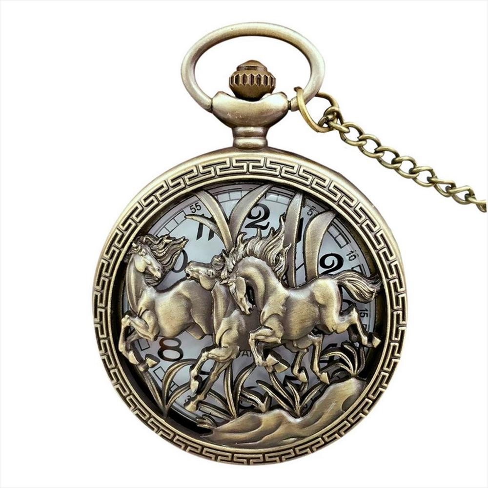 Reloj Bolsillo Caballos Colección + Estuche + Bateria Vintage img #1
