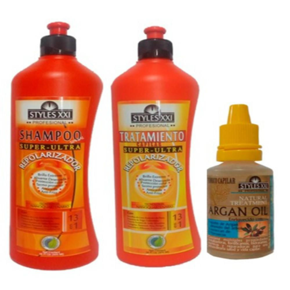 Kit Shampoo Y Tratamiento Ultra Repolarizador Sin Sal 500Ml img #1