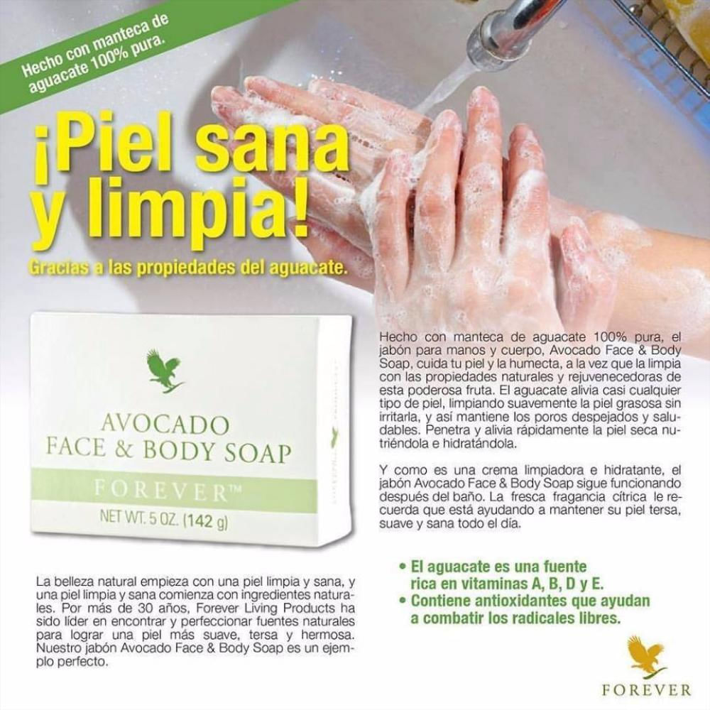 Jabón De Aguacate, Colágeno, Aloe Vera, Para Rostro Y Cuerpo / Forever Avocado Soap® img #5