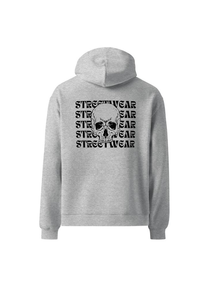 Buzo Gris Con Capucha Streetwear img #1