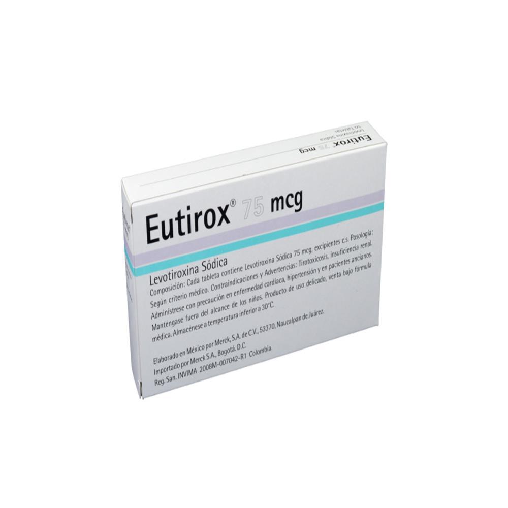 Eutirox Levotiroxina Sodica 75Ag Tab Oral 50 Tab img #2