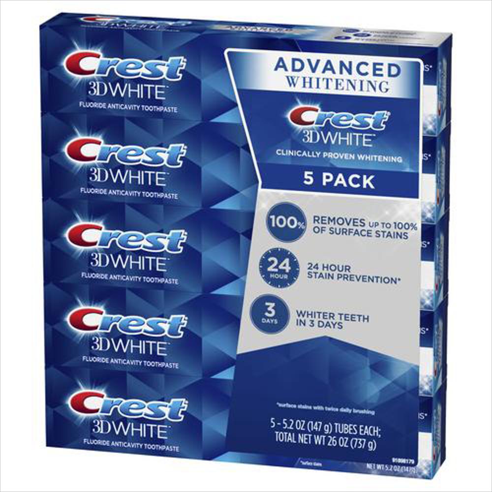 Crema Dental Crest 3D White X 5 Unidades img #1