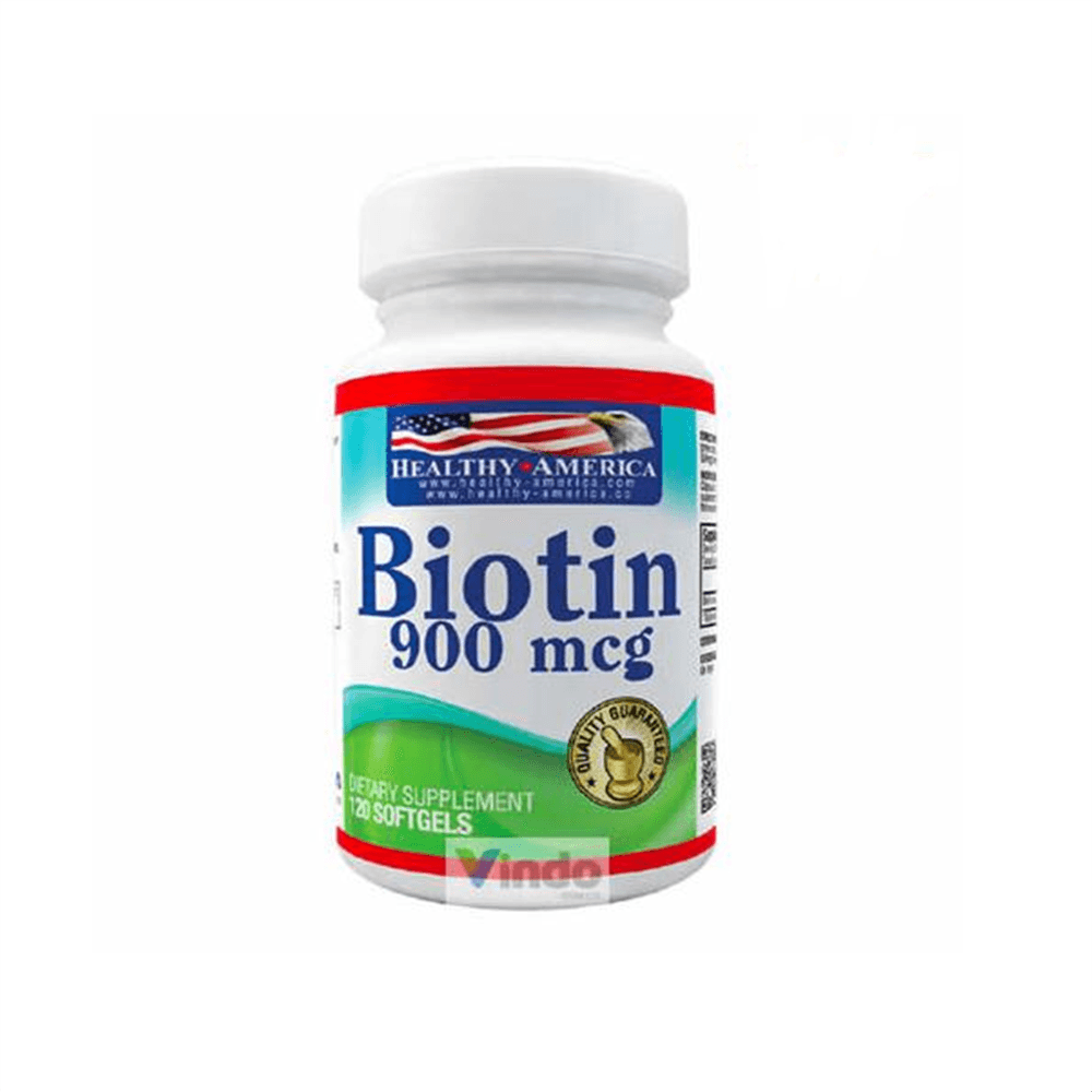 Suplemento Healthy America Biotin 900Mcg 120 Softgels img #1