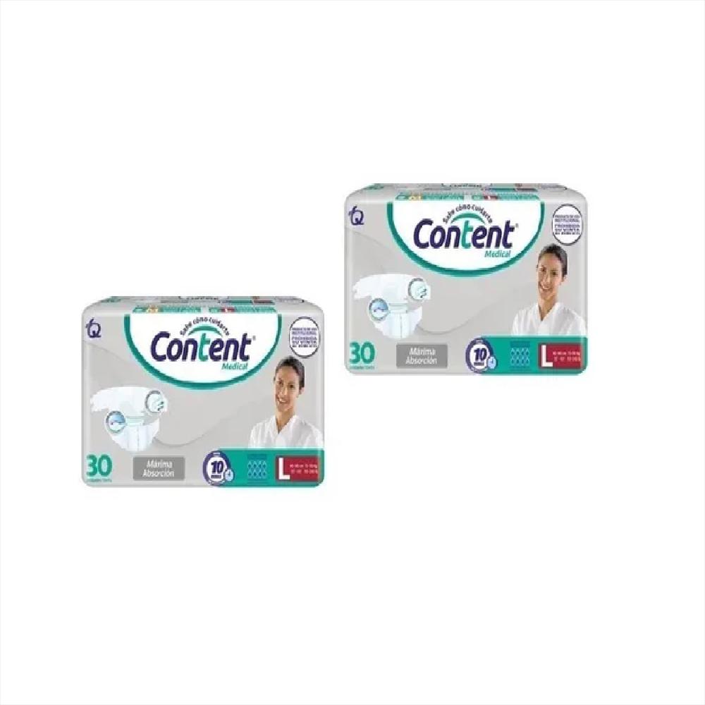 Pañales Content Medical Para Adulto Talla L X60 img #2