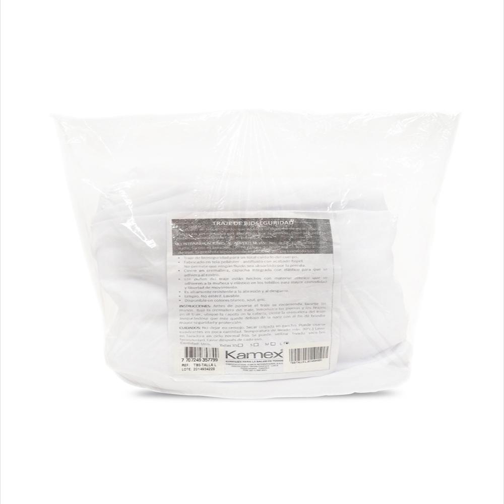 Traje De Bioseguridad L Kamex Unisex Blanco, Gris O Azul img #4