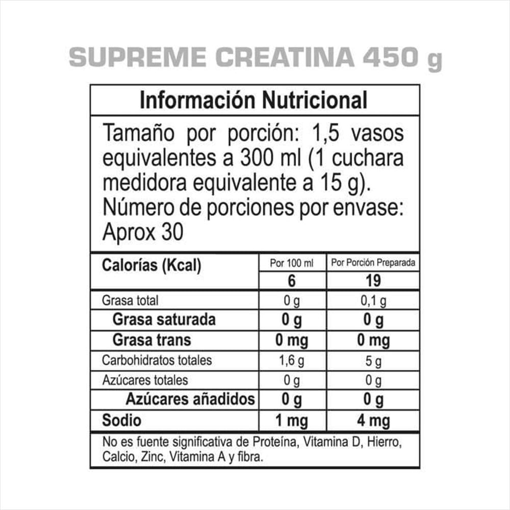 Supreme Creatina Monohidratada Gmn 450G Cereza img #4
