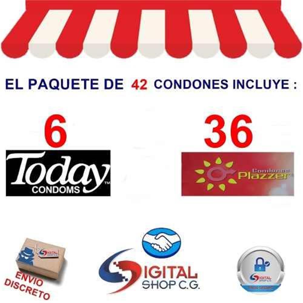 42 Condones Today Y Plazzer Preservativos Sabores Surtido img #2