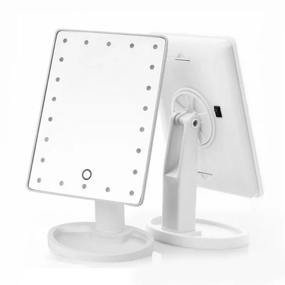 Espejo Para Maquillaje Giratorio Con Luces Led img #1