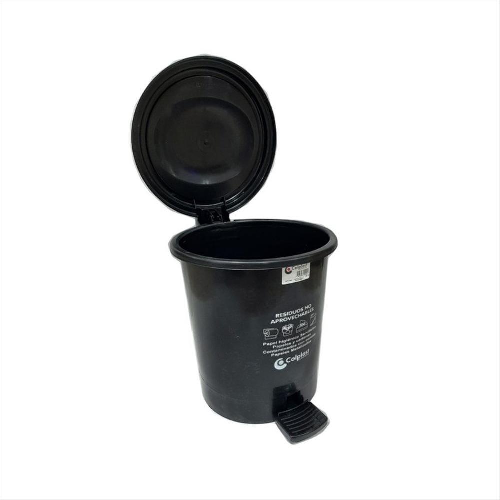 Papelera De Pedal Redonda 12 Litros Negra / Colplast 1099 img #2