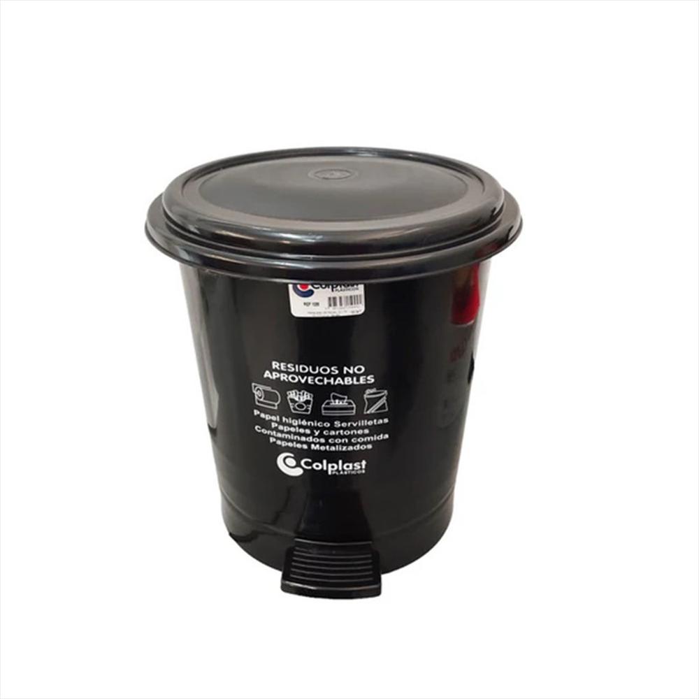 Papelera De Pedal Redonda 12 Litros Negra / Colplast 1099 img #4