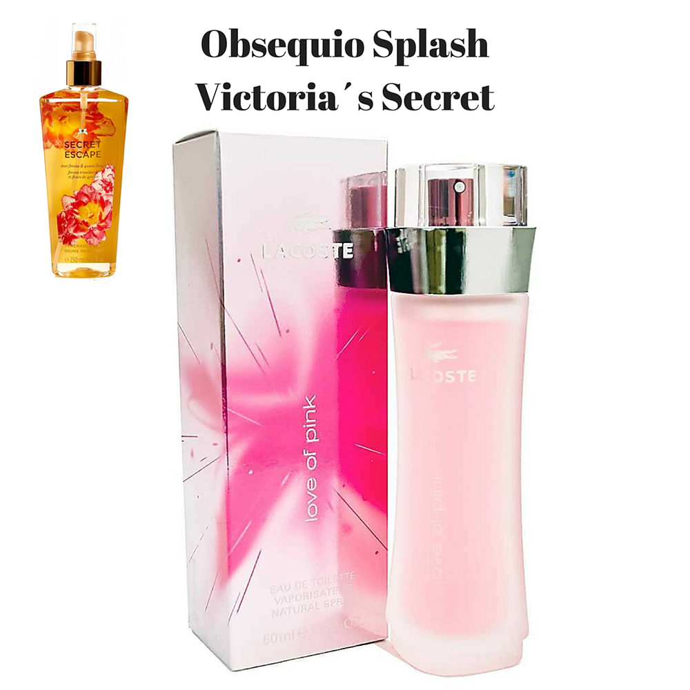 Perfume Lacoste Love Of Pink 90Ml + Splash Victorias Secret img #1