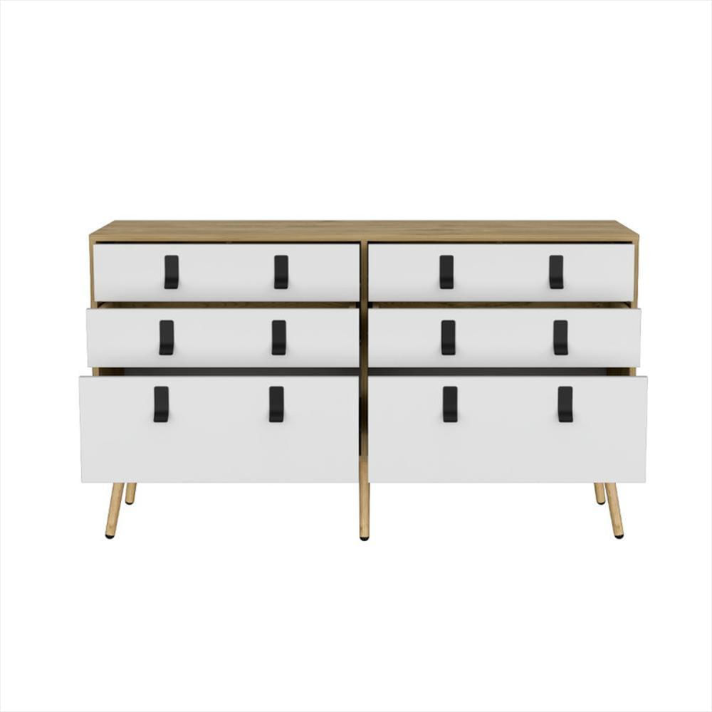 Organizador Huna, Macadamia Y Blanco, Con Seis Cajones Diseño Moderno img #4