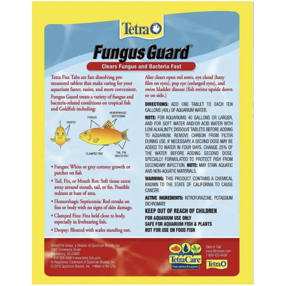 Tetra Fungus Guard Hongos Bacterias Hidropesia Podredumbre img #3