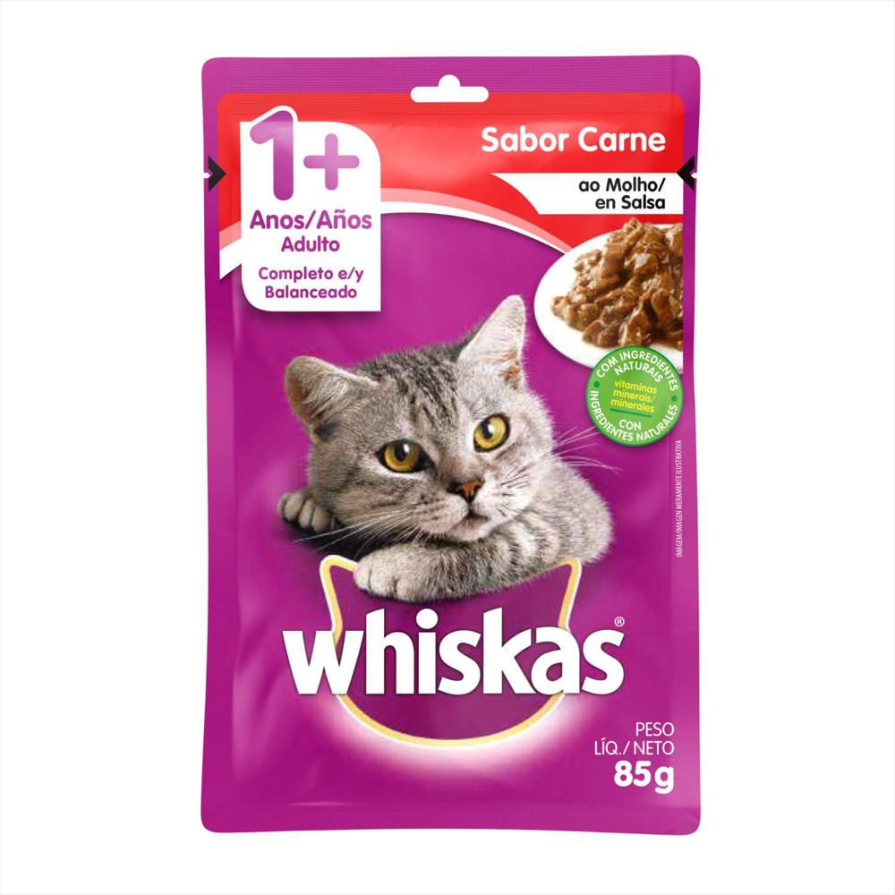 Comida Para Gato Whiskas Bulto Carne 9Kg + Comida Húmeda img #4