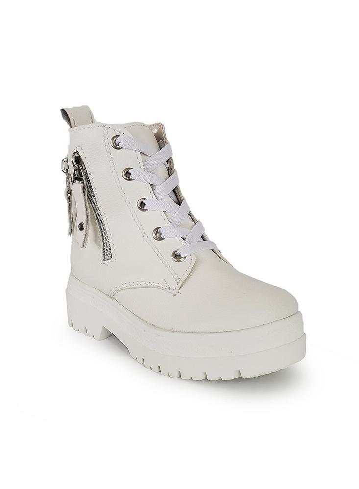 Bota Fashion Mary Cordón Para Niña Titinos Blanco img #2