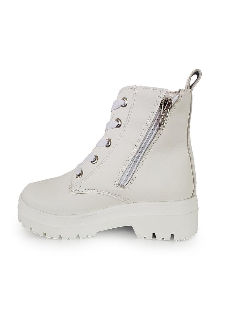 Bota Fashion Mary Cordón Para Niña Titinos Blanco img #3