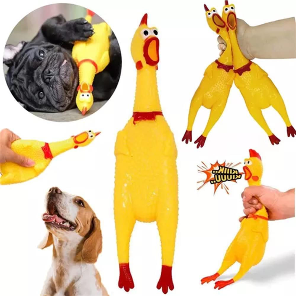 Juguete Pollo Chillón Hule Goma Pequeño img #5