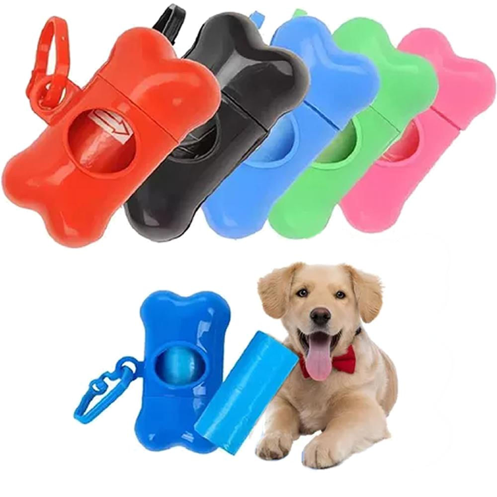 Dispensador Porta Bolsa Popo Perro Gato Mascotas + 2 Rollos img #1