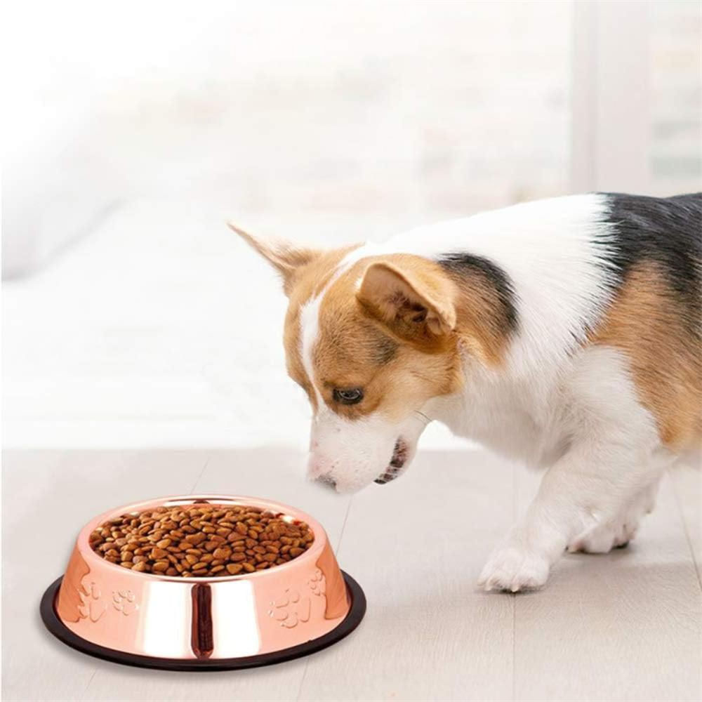 Comedero Bebedero Antideslizante Mediano Metálico Mascotas img #3