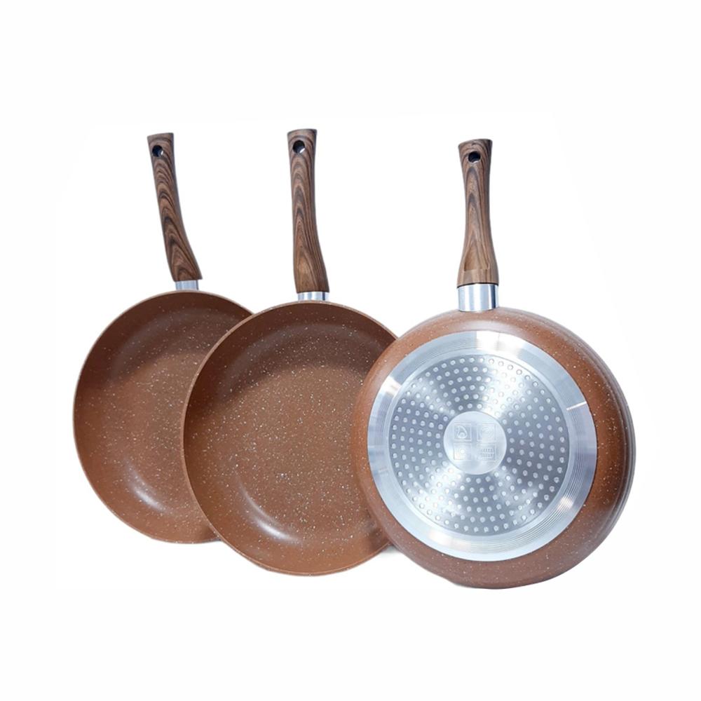 Sartenes En Mármol X3 Con Tapa De Vidrio Swisshome img #2