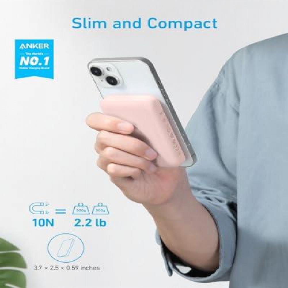 Cargador Magnético De Batería Anker 321 Maggo De 5000 Mah Compatible Con Iphone 15/15 Plus/15 Pro/15 Pro Max Serie img #2