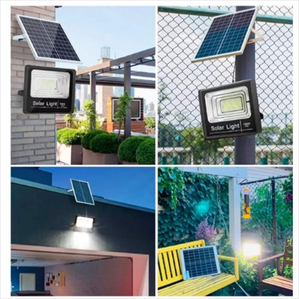 Reflector Solar 100W Panel Solar Luz Blanca Exteriores Carcasa Negro Luz Blanco Neutro img #2