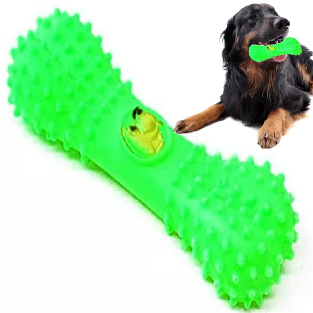 Juguete Perro Rasca Encías Interactivo Limpieza Dental Color Verde img #3