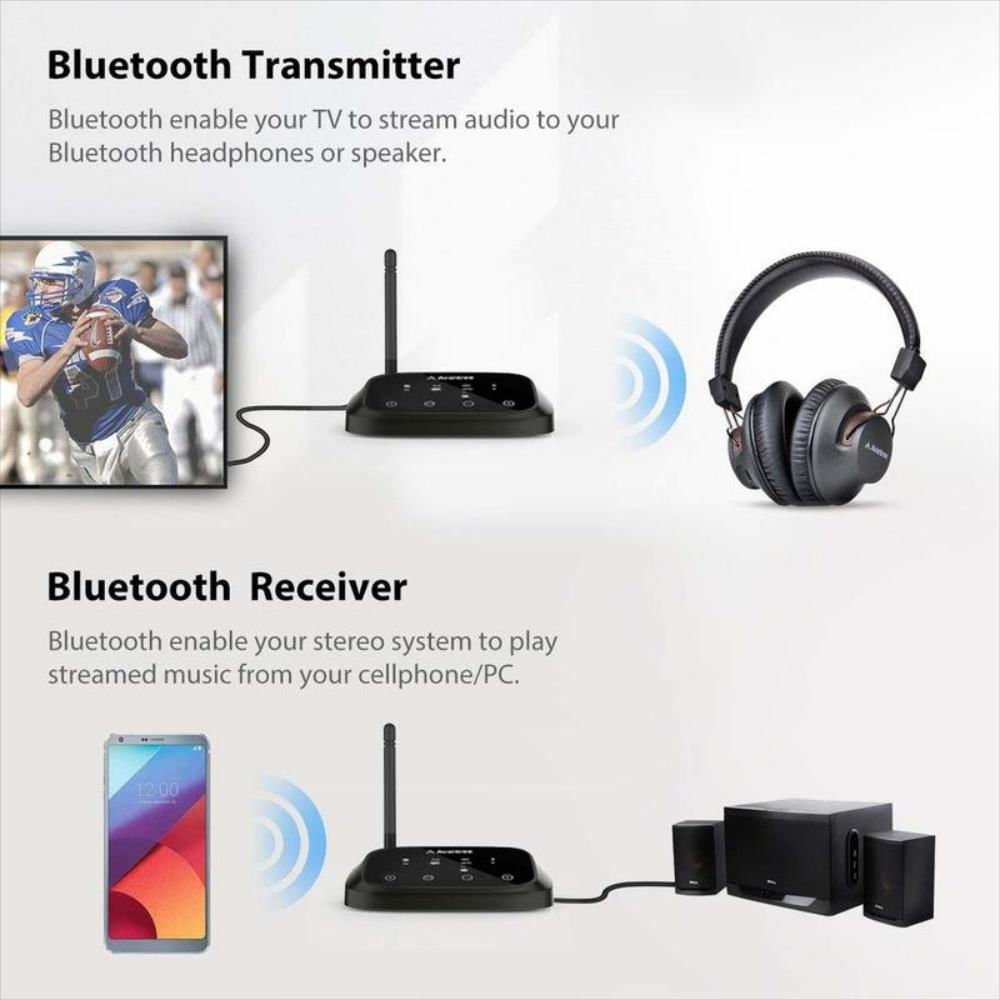 Transmisor Y Receptor Bluetooth Para 2 Auriculares img #2
