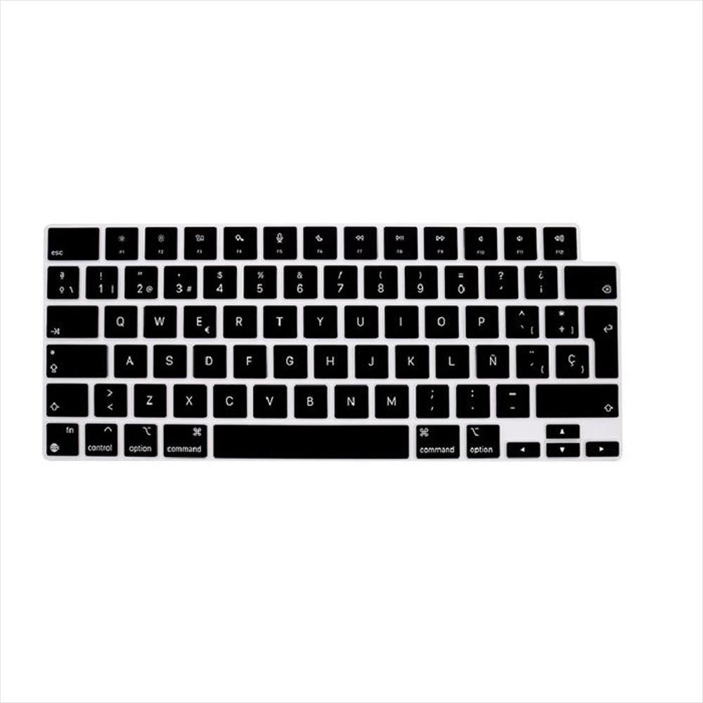 Combo Carcasa Y Teclado Macbook Pro 13 Touchbar Antideslizante Mate Color Negro img #3