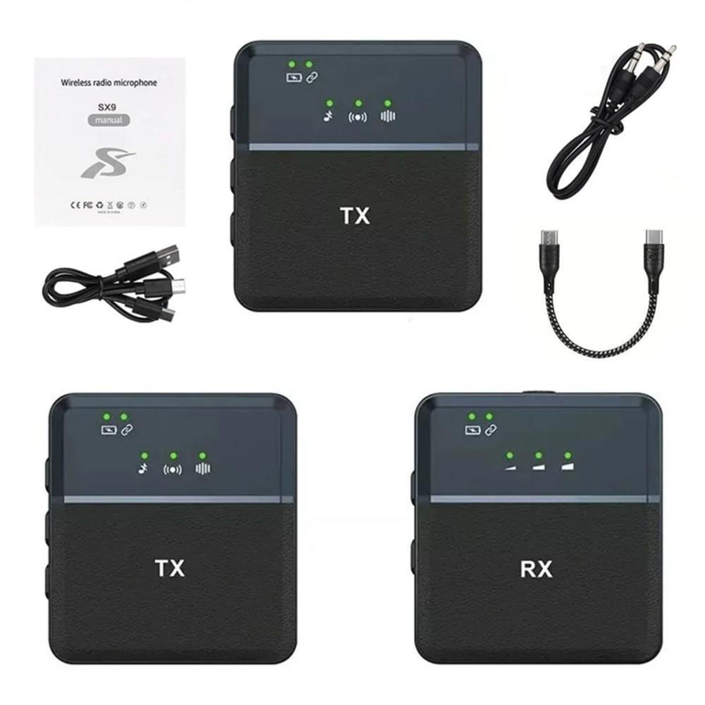 Micrófono Inalámbrico Solapa Sx9 Doble Audio Para Smartphone img #4