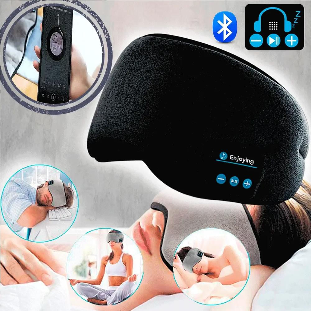 Antifaz Ajustable Para Dormir Cubre Ojos Bluetooth Musica img #3