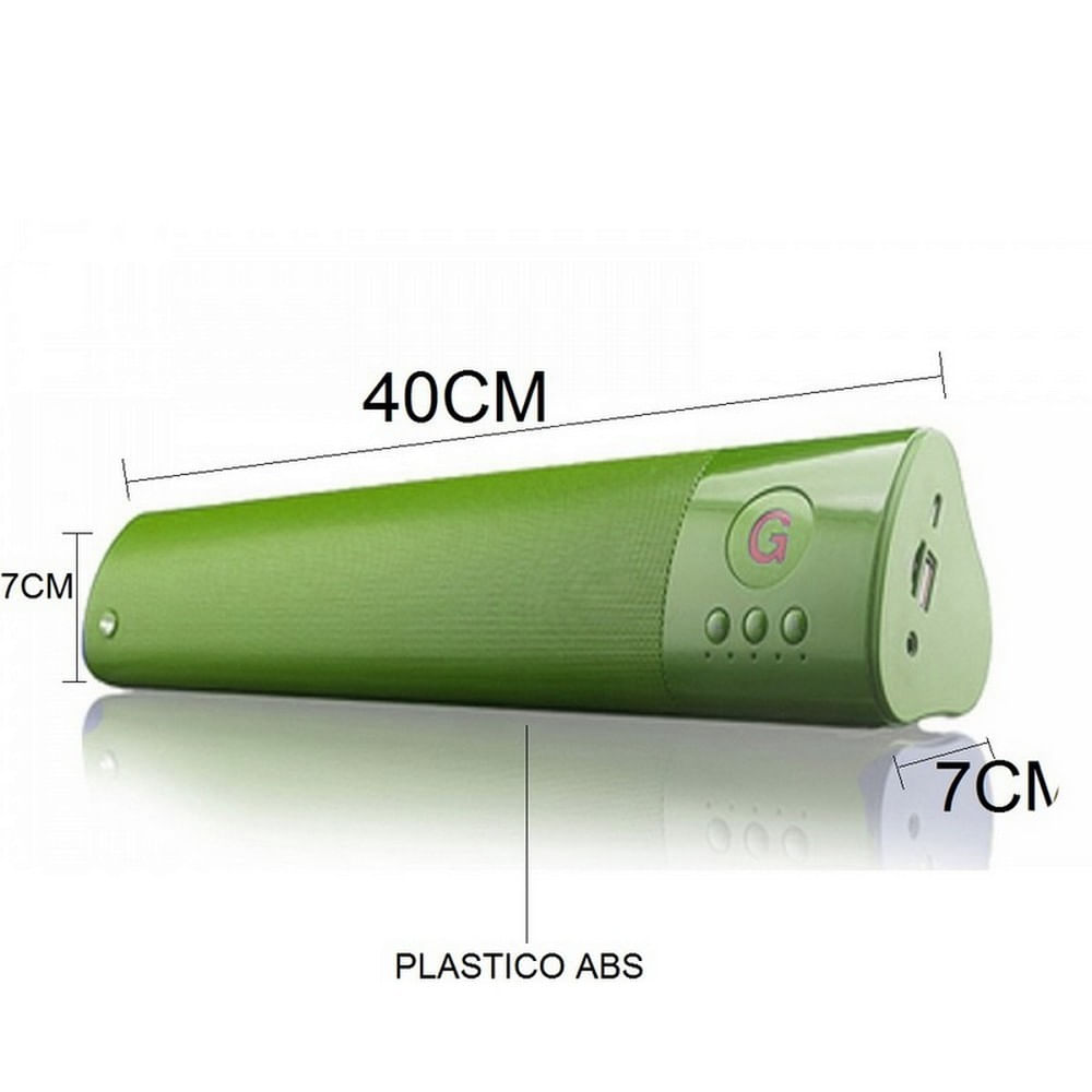 Barra Sonido Bluetooth Recargable Verde img #4