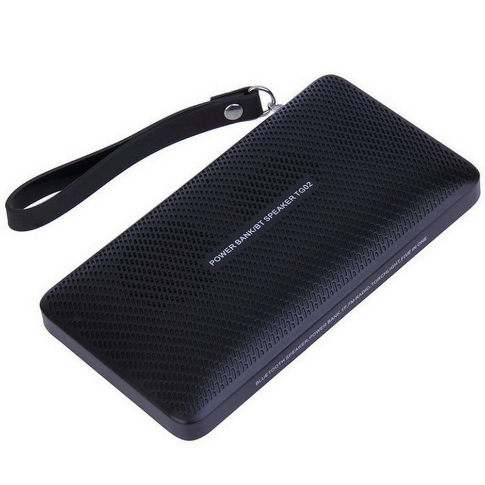 Parlante Bluetooth Power Bank 3000Mah Radio Fm Negro img #2