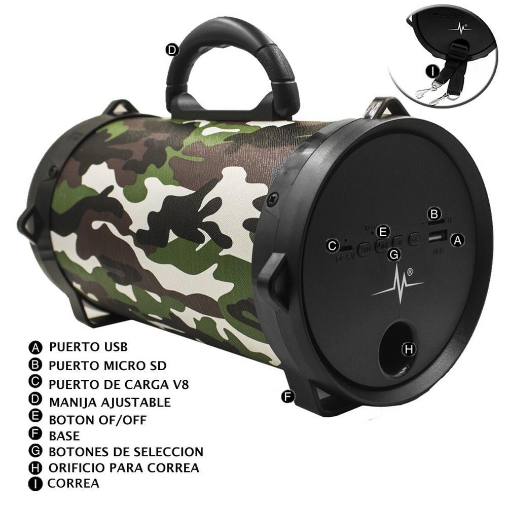 Parlante Bluetooth Portatil Fm Color Boom 10W Usb Microsd 1 img #3