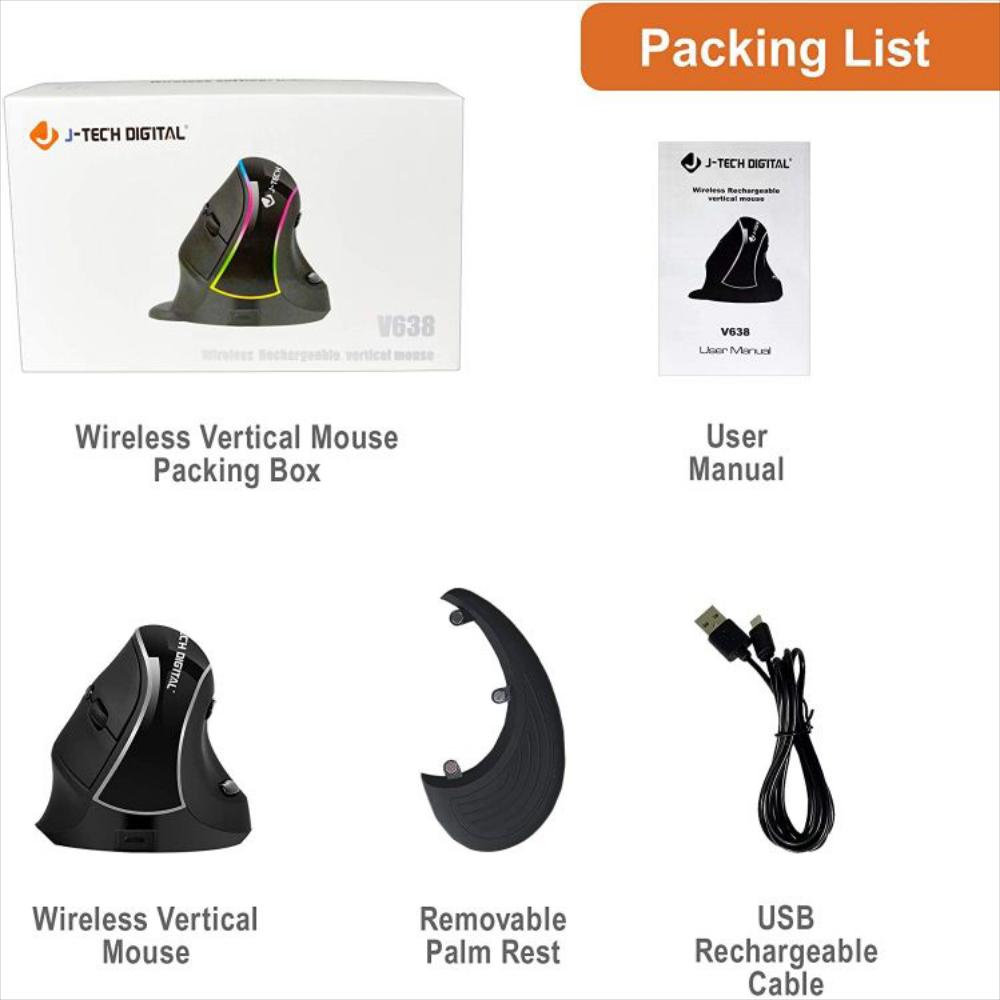 Ratón Ergonómico Digital Con Conexión Inalámbrica img #3