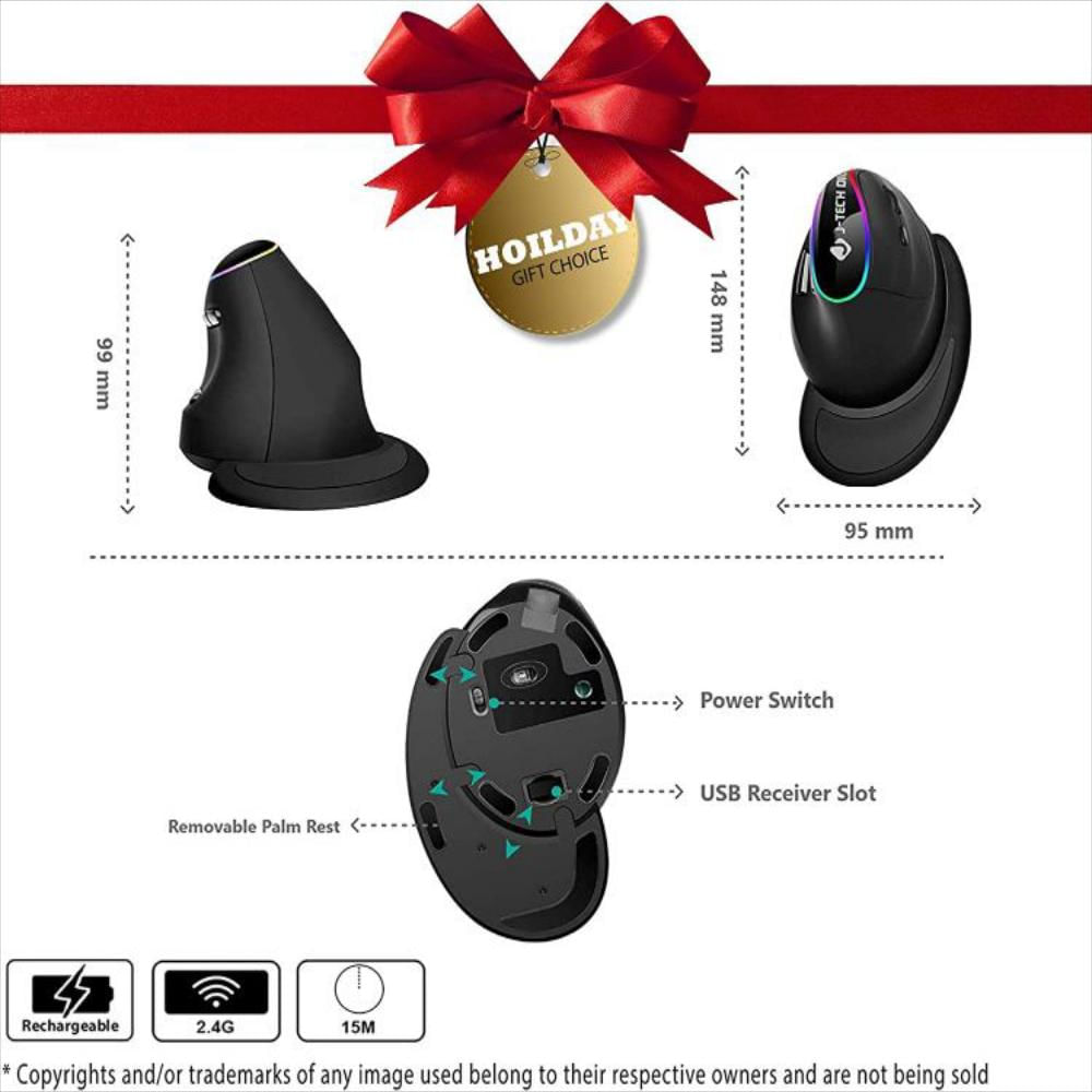 Ratón Ergonómico Digital Con Conexión Inalámbrica img #5