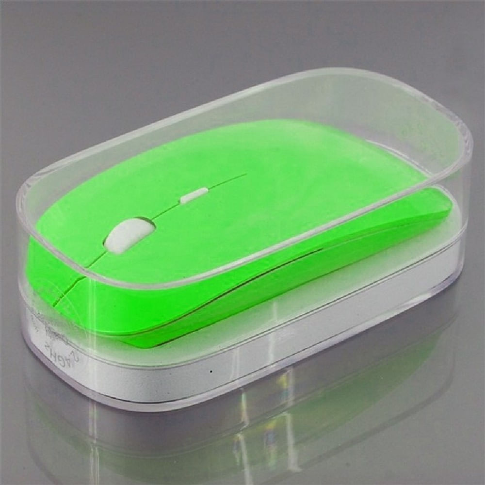 Mouse Inalámbrico Usb Para Mac Windows Y Android Verde img #3