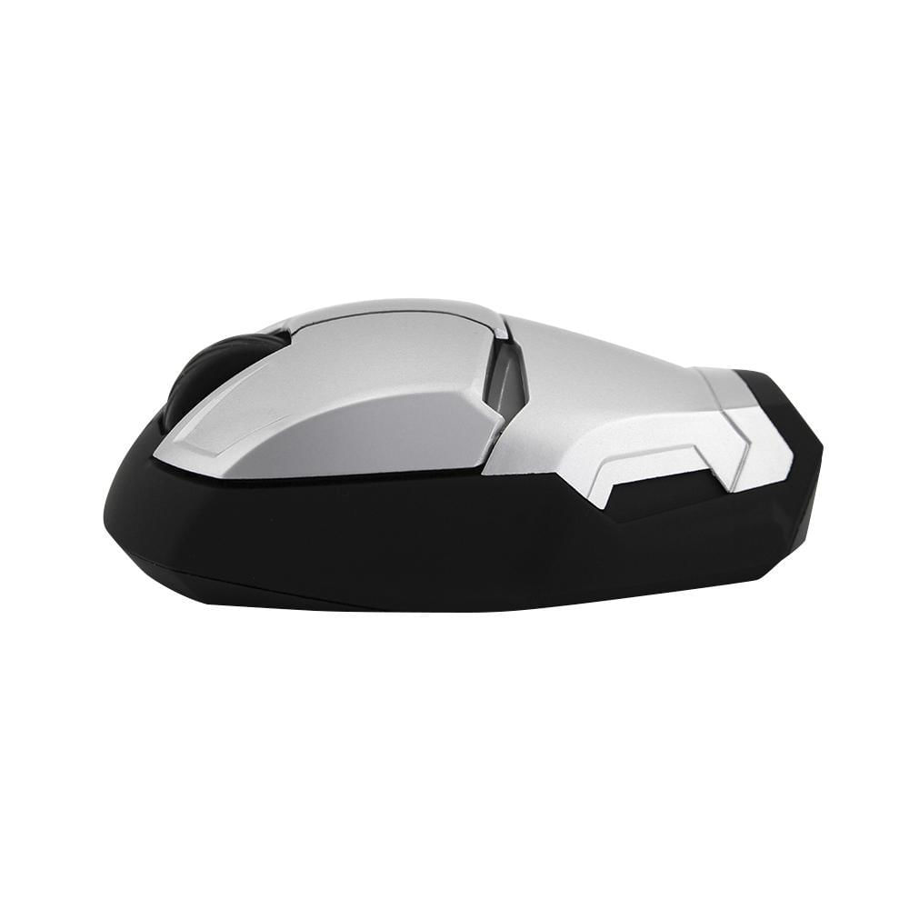 Mouse Inalambrico Iron Man Con Velocidad Ajustable Gris img #3
