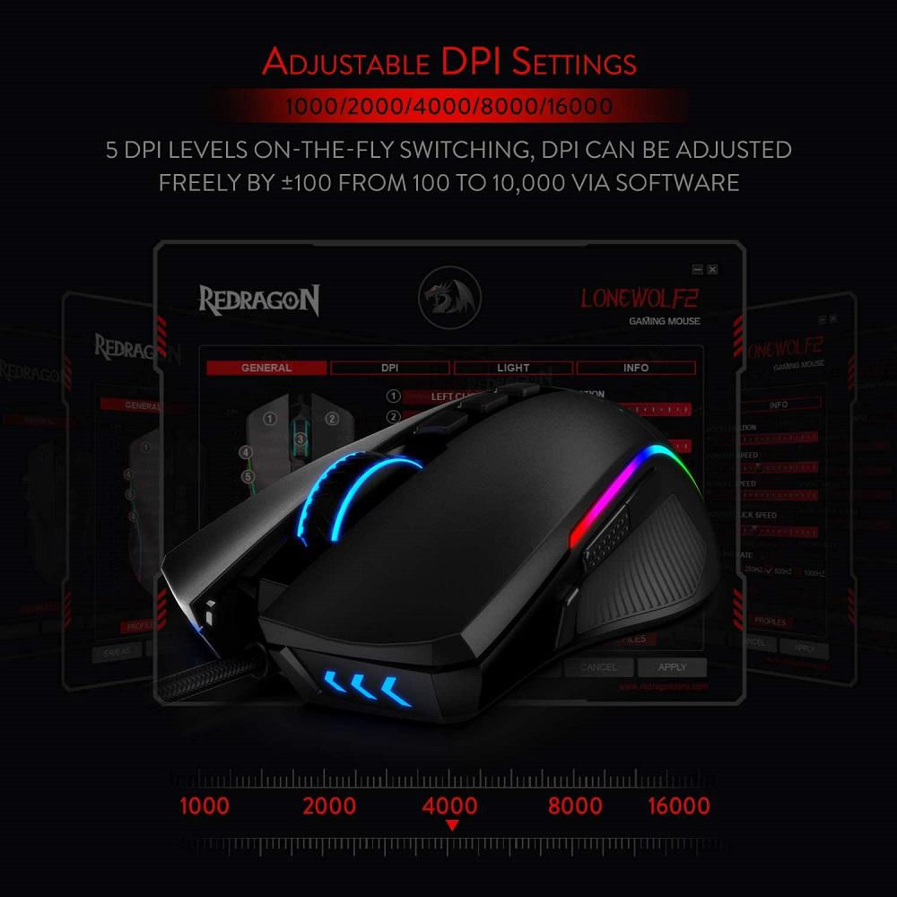 Mouse Redragon M721 Pro Lonewolf 2 img #5