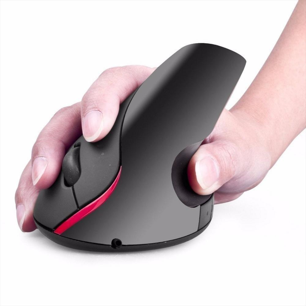 Mouse Unitec Inalámbrico Ergonómico Vertical Túnel Carpiano img #2