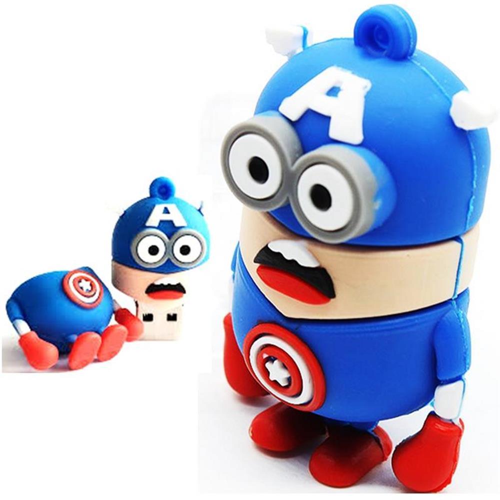 Memoria Usb 8 Gb Diseno Minions Superheroe Capitan America img #2