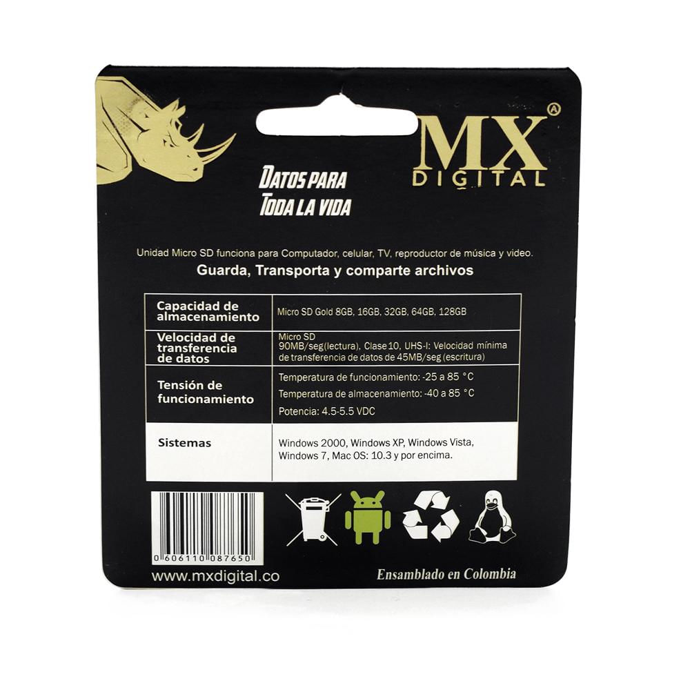 Memoria Micro Sdhc Con Adaptador Mx Digital 32Gb img #2