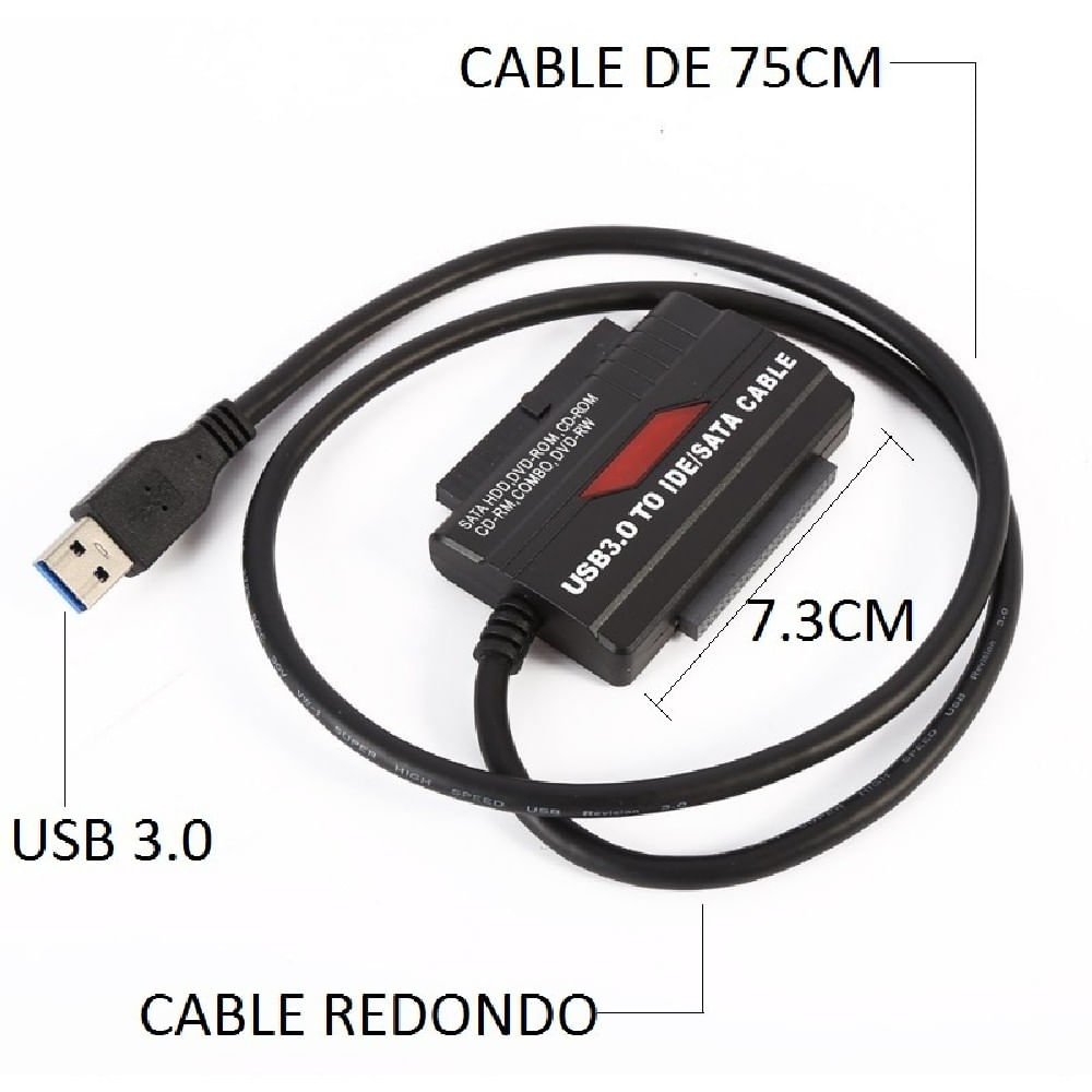 Ide Y Sata 3.5 2.5 A Usb 3.0 Disco Duro Dvd Cd Negro img #4
