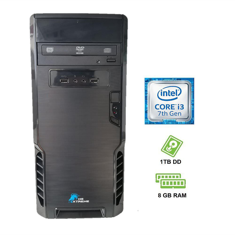 Cpu Core I3 7100 Disco 1Tb Ram 8Gb Teclado + Mouse img #1