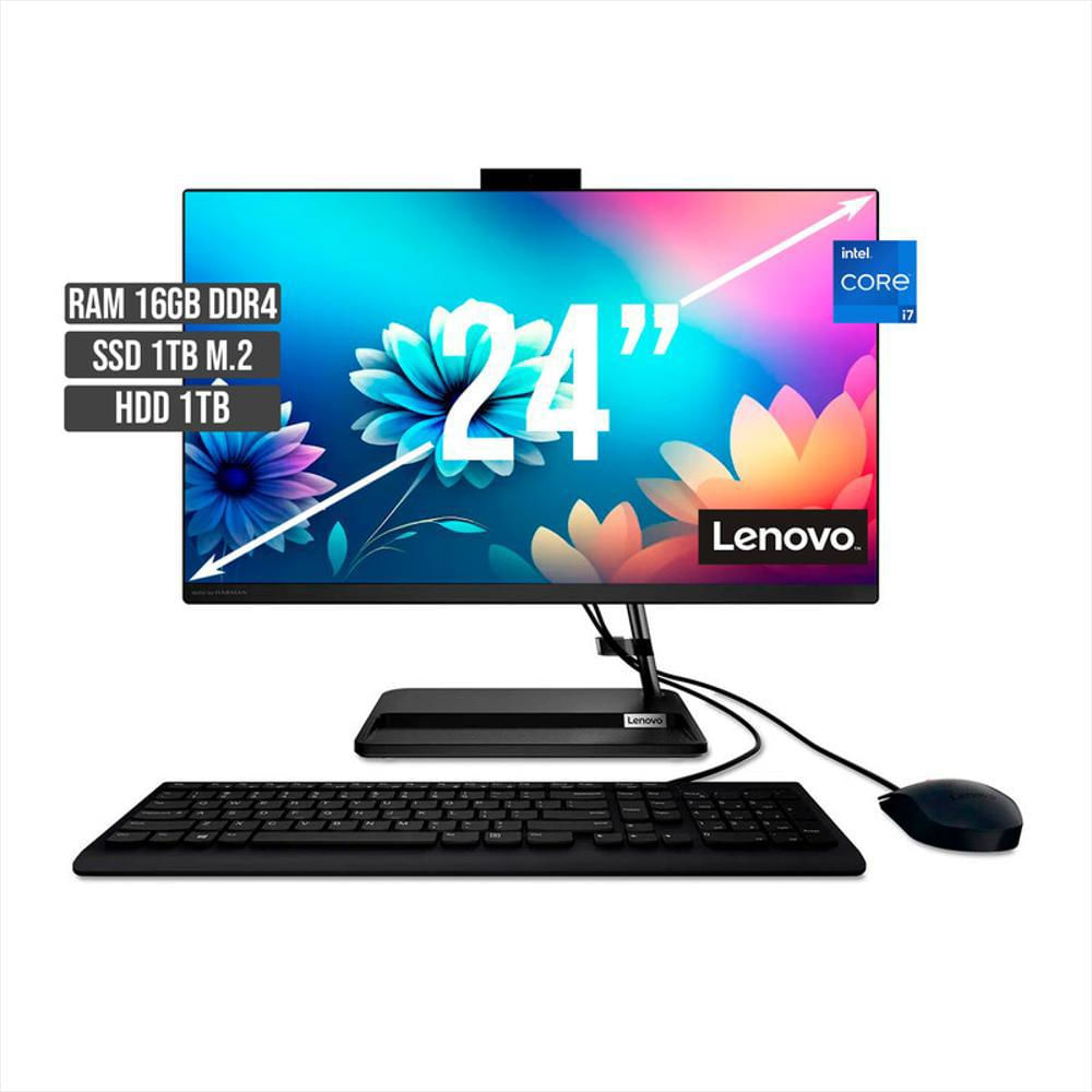 Todo En Uno Lenovo Intel Core I7 1260P Ssd 1Tb + Hdd 1Tb Ram 16Gb Led 24 Pulgadas Full Hd img #1