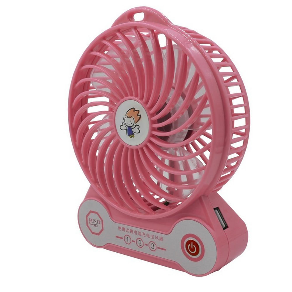 Ventilador 4 Pulgadas Abanico Recargable Portátil Rosado img #1