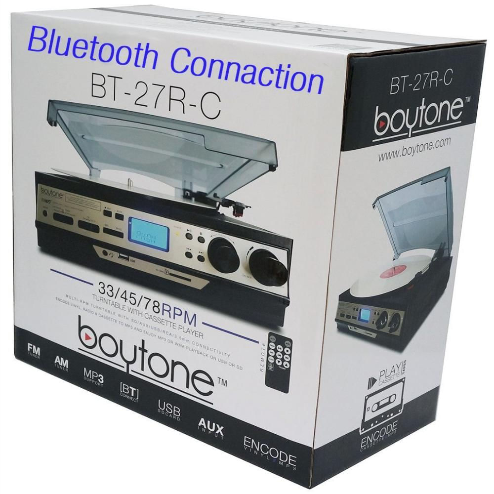 Tocadiscos Boytone Bt 27R C Conexión Bluetooth Estereo img #2