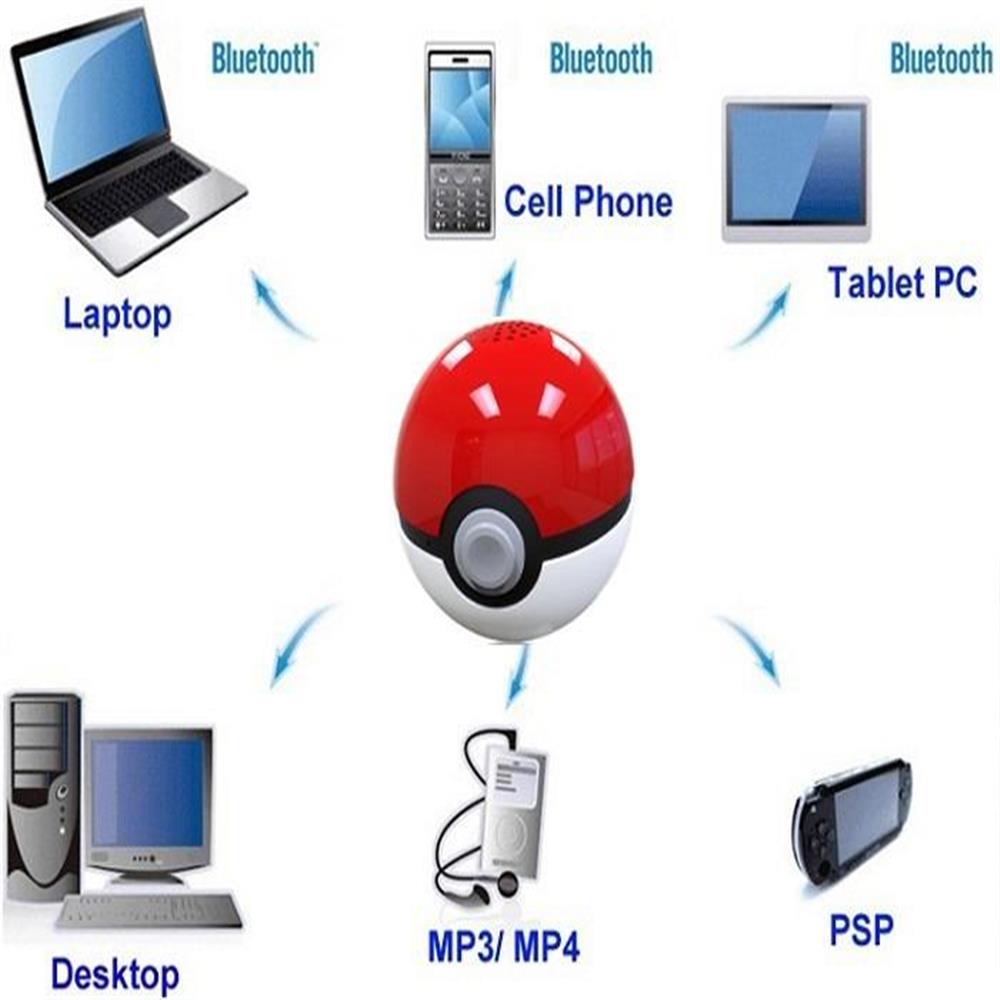 Parlante Bluetooth Pokebola Pokemon Radio Manos Libres 10Cm img #3